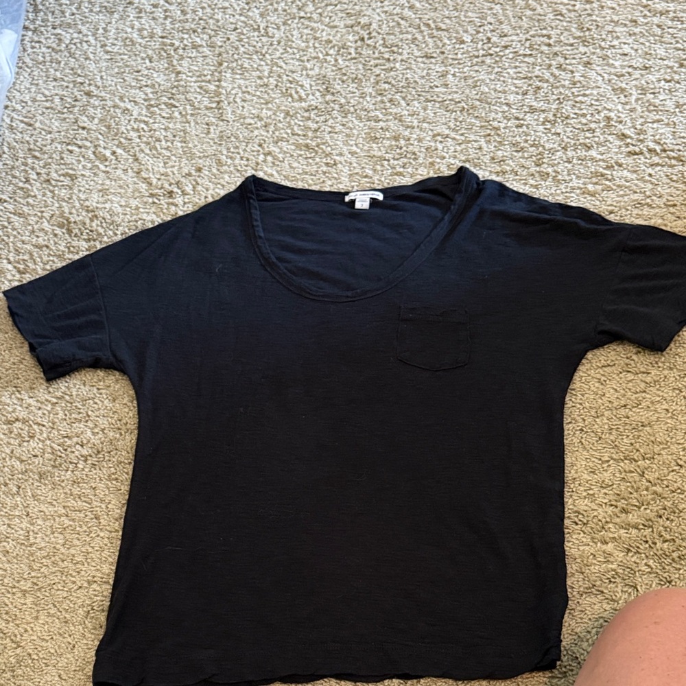 James Perse Black Short Sleeve Tee